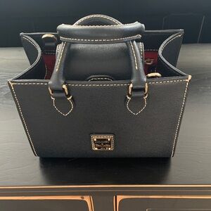 Dooney & Bourke Black Mini Satchel with Gold Accents